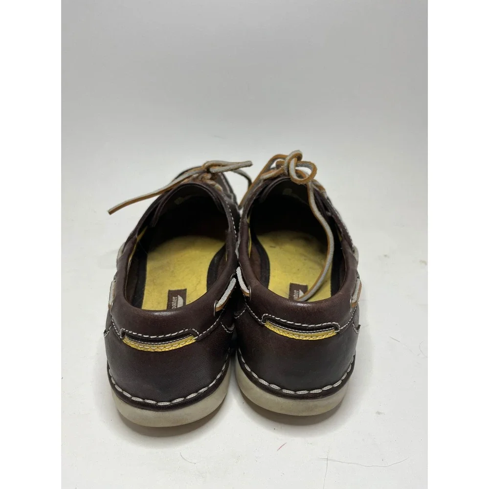 Bass Mens Boat Shoes 10M Brown Leather Boater Moc Toe Casual Lace Up  Two Eyelet